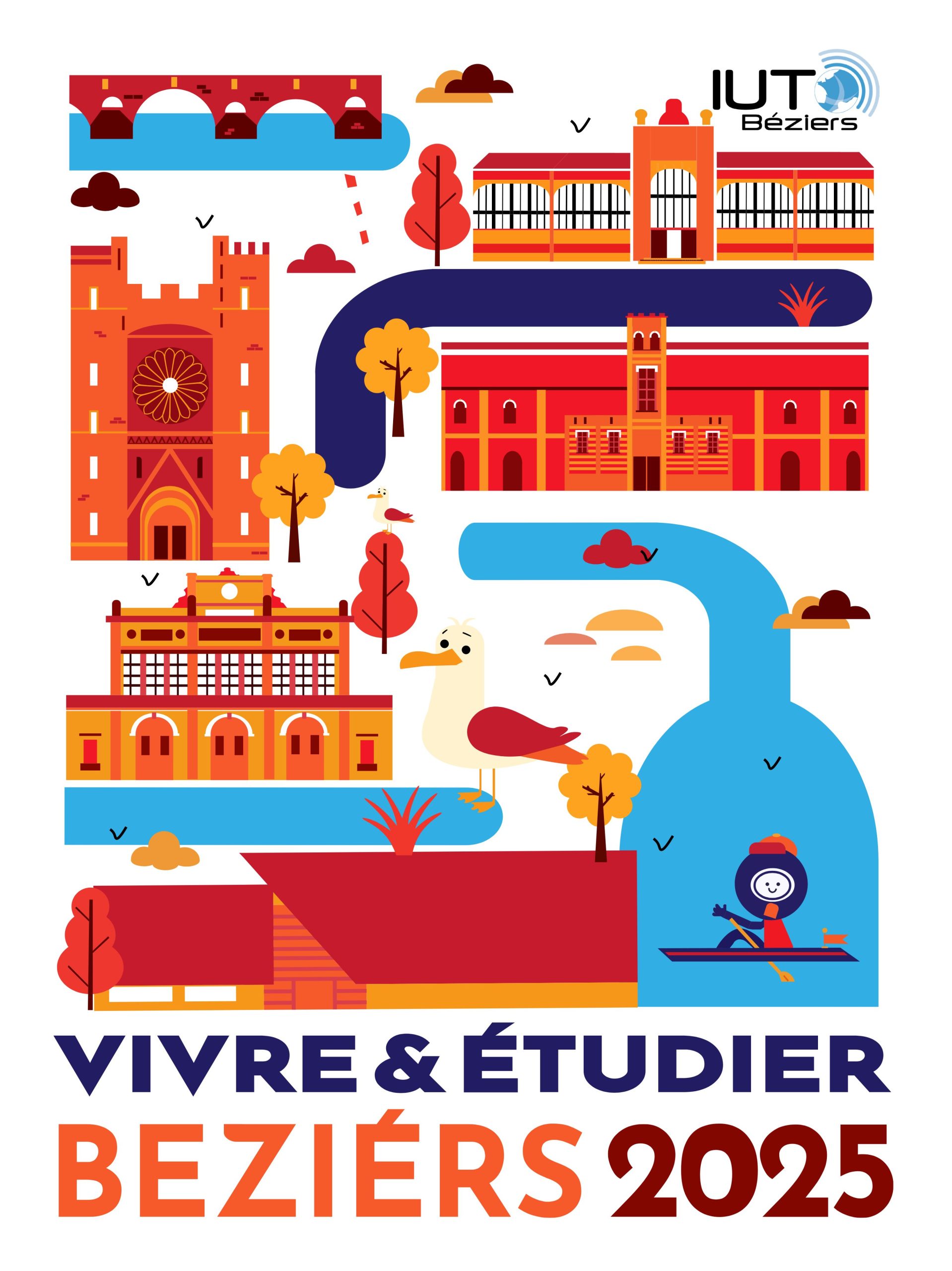 Affiche Vivre et Étudier à Béziers en 2025